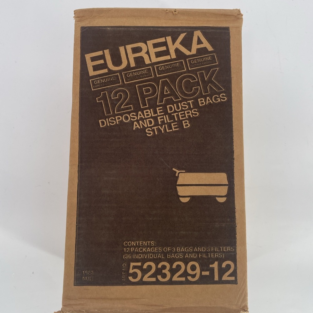 EUREKA Vacuum Cleaner Style B Case Of 36 Disposable Dust‎ Bags & Filters #52329